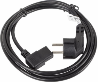 Kabel zasilający CEE 7/7 - IEC 320 C13 kątowy VDE 1.8M cz...