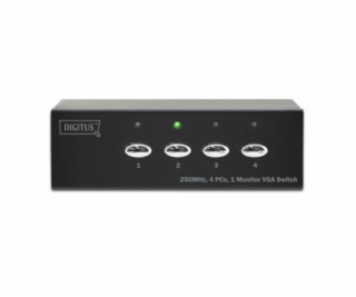 Przełącznik/Switch VGA 4-portowy, 250MHz 1080p 60Hz FHD