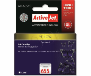 Activejet AH-655YR ink for HP printer; HP 655 CZ112AE rep...