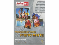 Activejet AP4-125M100 matt photo paper for ink printers; A4; 100 pcs