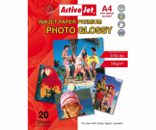 Activejet AP4-180G20 photo paper for ink printers; A4; 20...