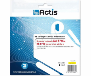 Actis KC-571Y ink for Canon printer; Canon CLI-571Y repla...