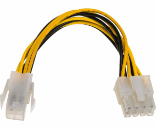 Akyga AK-CA-10 power cable Black/Yellow 0.15 m