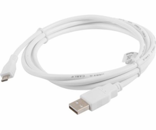 LANBERG Kabel USB 2.0 AM/Micro, 1m, bílý