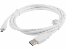 LANBERG Kabel USB 2.0 AM/Micro, 1m, bílý