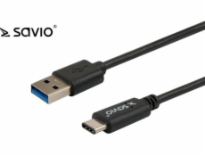 Savio CL-101 USB cable 1 m USB 3.2 Gen 1 (3.1 Gen 1) USB A USB C Black