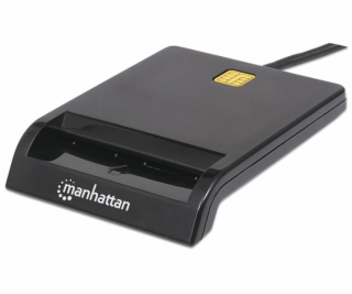 Manhattan USB-A Contact Smart Card Reader  12 Mbps  Frict...