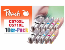 PEACH kompatibilní cartridge CanonPGI-570XL/CLI-571XL Com pack 4x13 ml,1xBlack,1xCyan,1xMagenta,1xYellow, 1x23ml blac