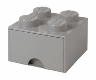 LEGO Brick Drawer 4 grau, Aufbewahrungsbox