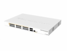 Switch Mikrotik CRS328-24P-4S+RM 800MHz CPU, 512MB, 24x GLAN, 4x SFP + cage, ROS L5, PSU,1U Rack