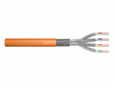 Digitus Instalační kabel CAT 7 S-FTP, 1200 MHz Dca (EN 50575), AWG 23/1, 1000 m buben, simplex, barva oranžová