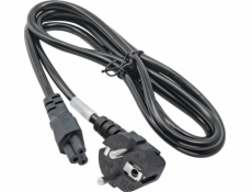 Akyga Power Cord AK-NB-01A for notebooks IEC C5 250V/50Hz 1 5m Black 1.5 m CEE7/7 C5 coupler