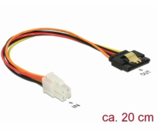 Delock Kabel P4 samec > SATA 15 pin samice 20 cm