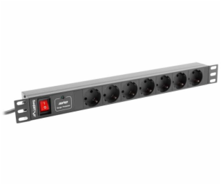 Lanberg PDU 1U 7x Schuko 2m 16A Prodlžovačka