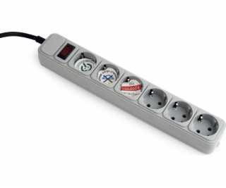 GEMBIRD Surge protector  6 sockets, 6 ft