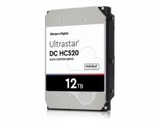 Western Digital Ultrastar® HDD 12TB (HUH721212ALE604) DC HC520 3.5in 26.1MM 256MB 7200RPM SATA 512E SE (GOLD WD121KRYZ)