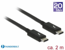 DeLock 84847 Thunderbolt 3 Kabel Thunderbolt 3 (Typ C) Stecker auf Stecker 5A 2m černá