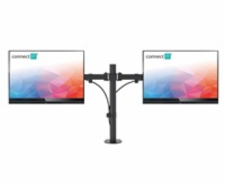 CONNECT IT TwinArm stolní držák na 2 monitory, ČERNÝ