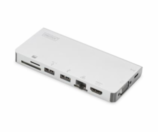 DIGITUS USB Type-C Multiport Travel Dock, 8-Port