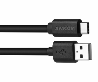 Datový a nabíjecí kabel USB - USB Type-C, 100cm, černá