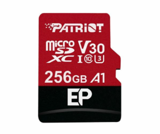 256GB microSDXC Patriot V30 A1, class 10 U3 100/80MB/s + ...