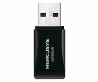 MERCUSYS MW300UM, 300Mbps Wireless N Mini USB Adapter, Mi...