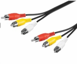 PremiumCord Kabel 3x CINCH-3x CINCH M/M 2m