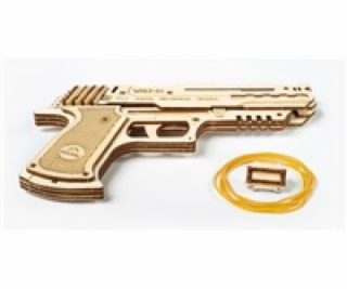 Hračka Ugears 3D dřevěné mechanické puzzle Wolf-01 Pistol