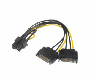 AKASA adaptér napájecí na 6+2pin PCIe (2xSATA male power ...