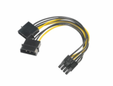 AKASA adaptér 4 pin Molex na 6+2pin PCIe, 15 cm