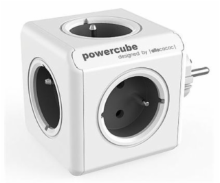 Zásuvka PowerCube ORIGINAL, Grey, 5-ti rozbočka