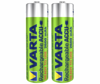 1x2 Varta Rechargeable Accu AA NiMH 2600 mAh Mignon