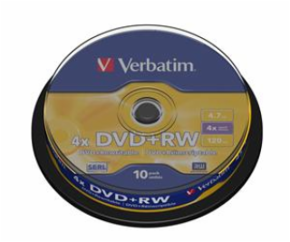 VERBATIM DVD + RW (10-Pack) Spindle4x/DLP/4.7GB