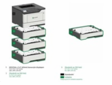 Lexmark MS823dn mono laser, 61 str./min., duplex, síť, barevný LCD