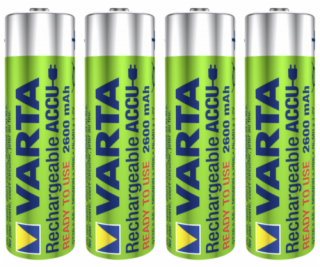 1x4 Varta Rechargeable Accu AA NiMH 2600 mAh Mignon