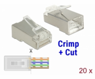 RJ45 Crimp+Cut Stecker Cat.6 STP