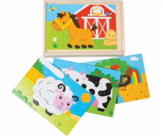 Dromader Wooden Puzzle - Farm in Box 02504