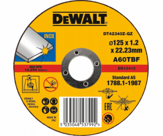 Dewalt kovový rezný kotúč 125x1,2x22,2mm 10 kusov Inox (D...