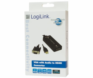 AV LogiLink D-Sub (VGA) - HDMI + USB-A adaptér čierny (CV...