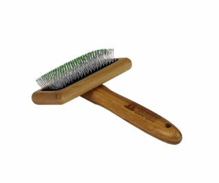 Bamboo Groom Střední jemný kartáč s nerezovými hroty, Fin...