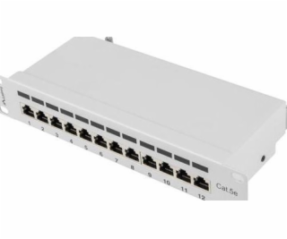  Patch Panel 12 Port 1U 10 cali kategoria 5e ekranowany s...