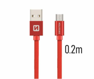 Swissten Kabel Textile Micro Usb 0,2 M R