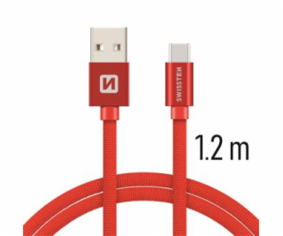 Swissten Kabel Textile Usb-C 1,2 M Red