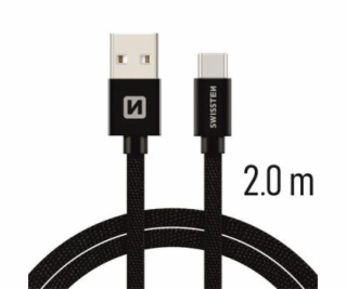 Swissten Kabel Textile Usb-C 2,0 M Černý