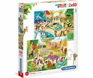 Clementoni Puzzle 2x60 dielikov Zoo