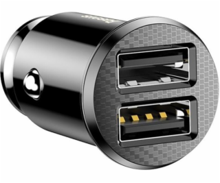 Autonabíjačka Baseus Grain 2x USB 5V 3.1A (čierna)