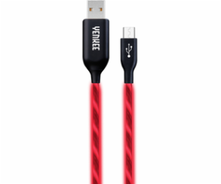 YCU 231 RD LED Micro USB kabel YENKEE