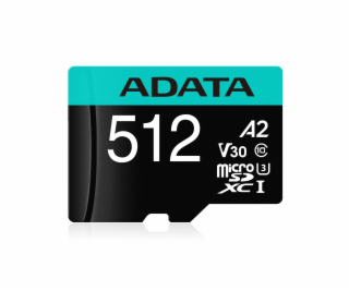 ADATA MicroSDXC 512GB U3 V30S až 95MB/s + adapter