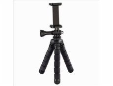 Stativ tripod Hama mini  Flex 2v1  pro smartphone a GoPro kamery, 14 cm, černý