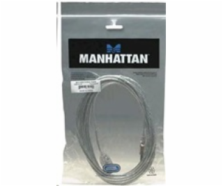 MANHATTAN Kabel USB 2.0 A-A prodlužovací 3m (stříbrný)